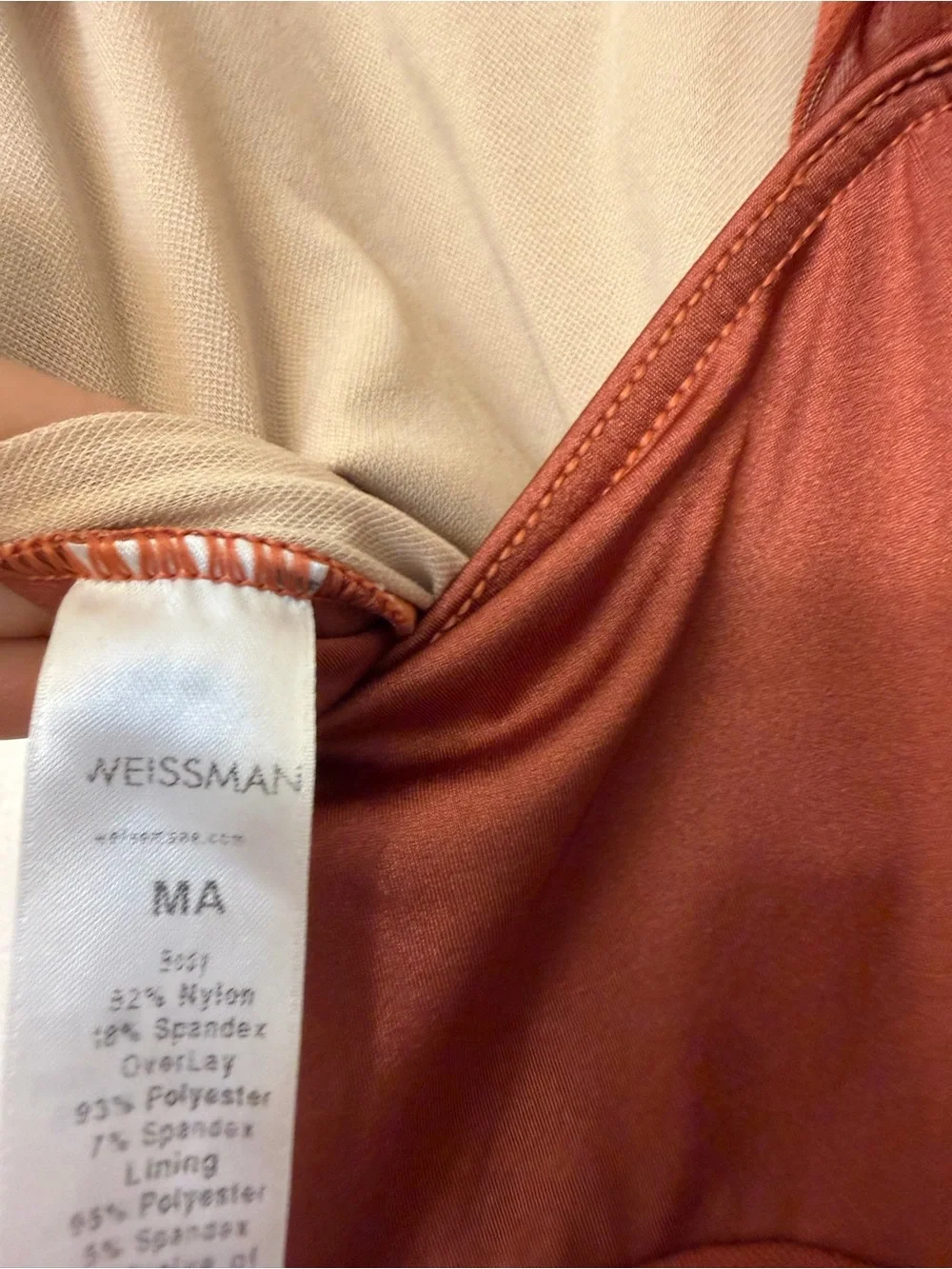 Weissman Dance Costume lyrical copper orange People Help The People 13081 MA